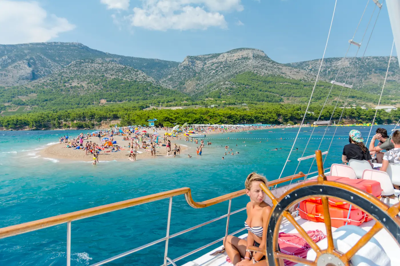 Zlatni Rat beach from the water